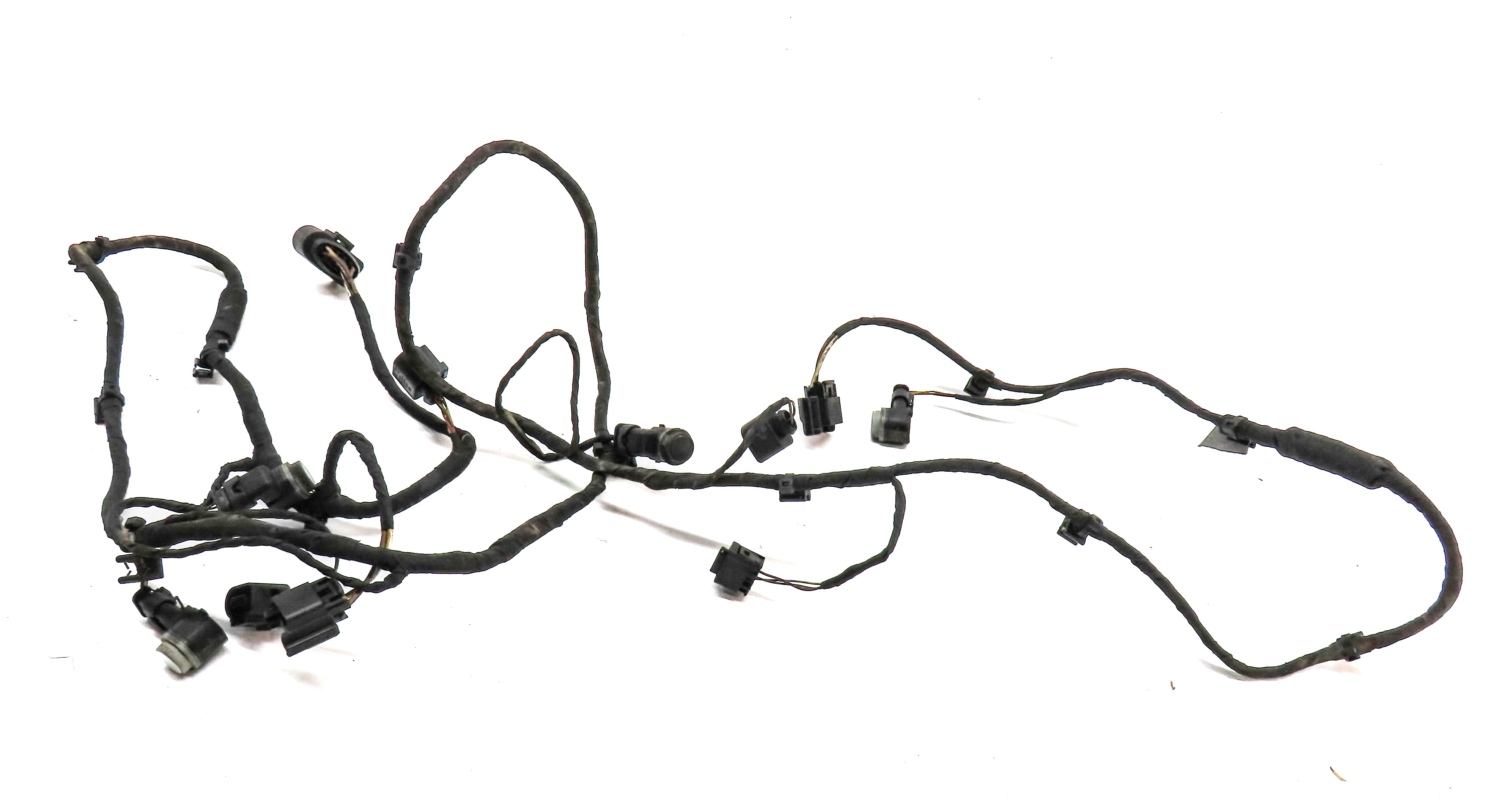 13 AUDI Q7 (4L) FRONT PARK ASSIST PDC DISTANCE CONTROL WIRE SENSOR SET/4 (White) — exact item pictured